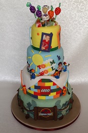 lego jurassic park birthday cake